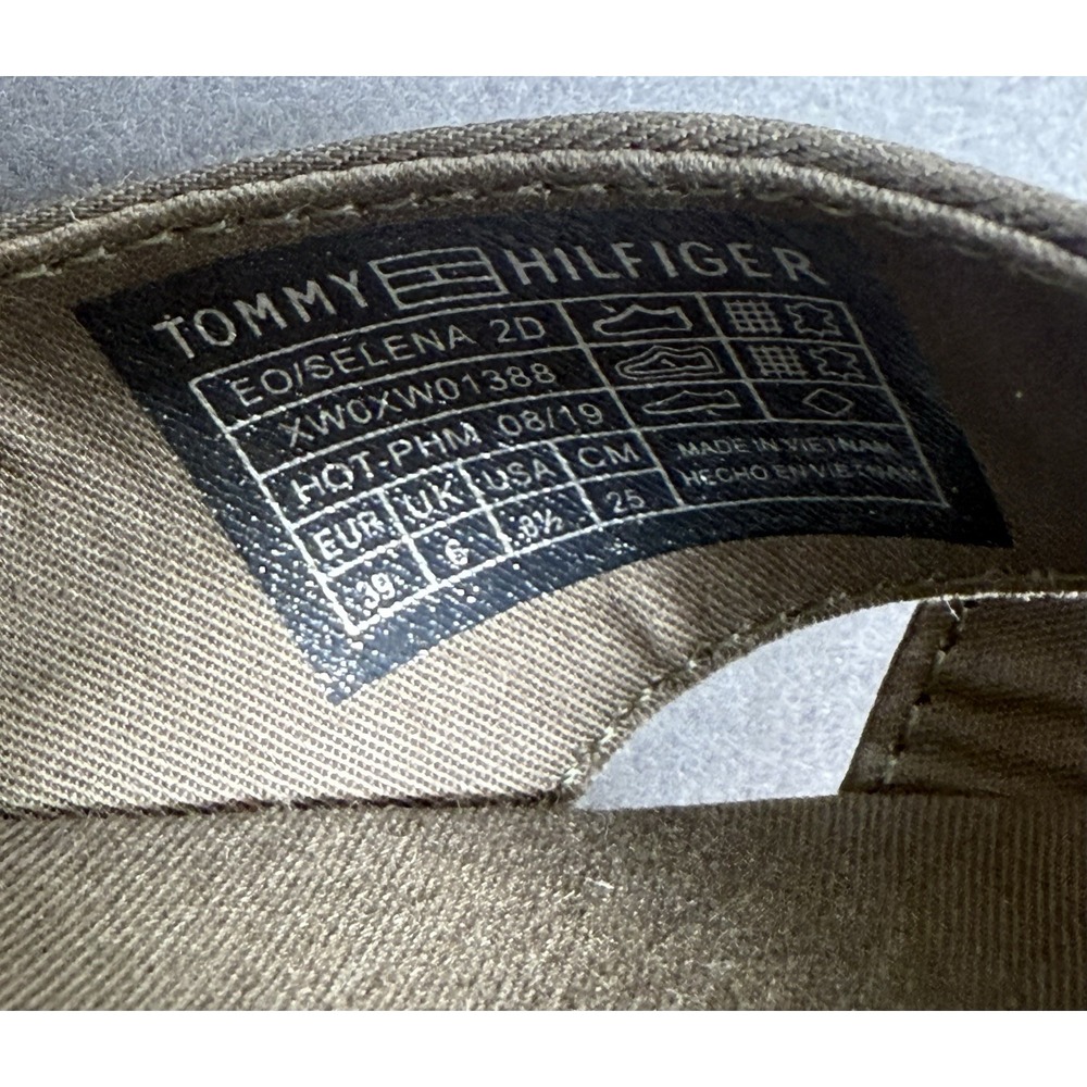 Tommy Hilfiger Espadrille Wedge Sandal Size 8.5 Selena Olive Green NWOB - Picture 8 of 11